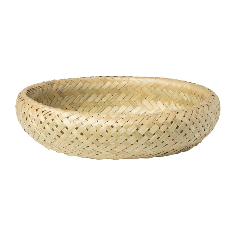 Bamboe mandje rond - ø25x6 cm