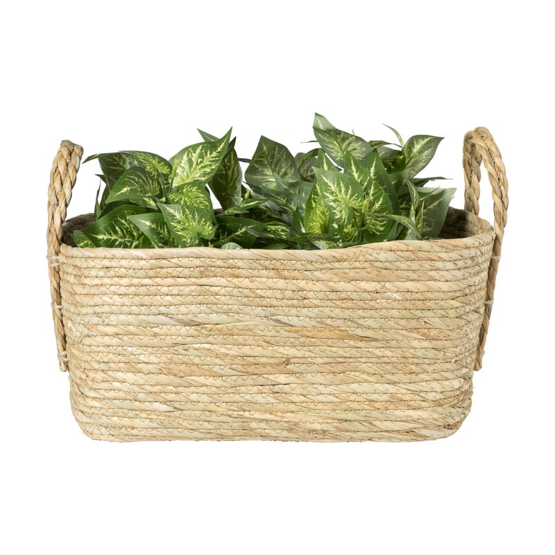 Mand Basix rechthoek - 18x40x30 cm - naturel