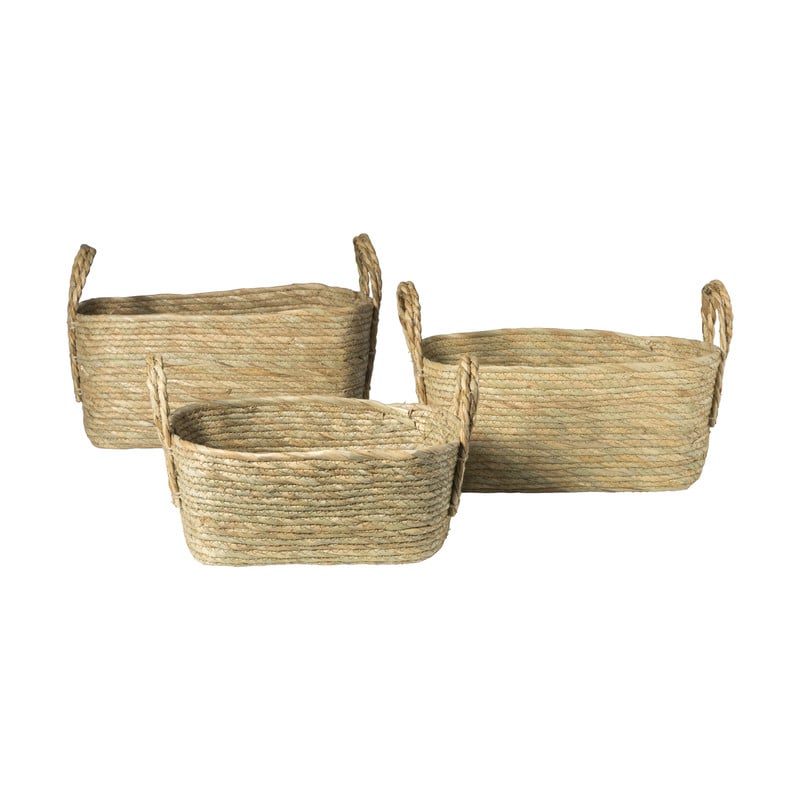 Mand Basix rechthoek - 18x40x30 cm - naturel