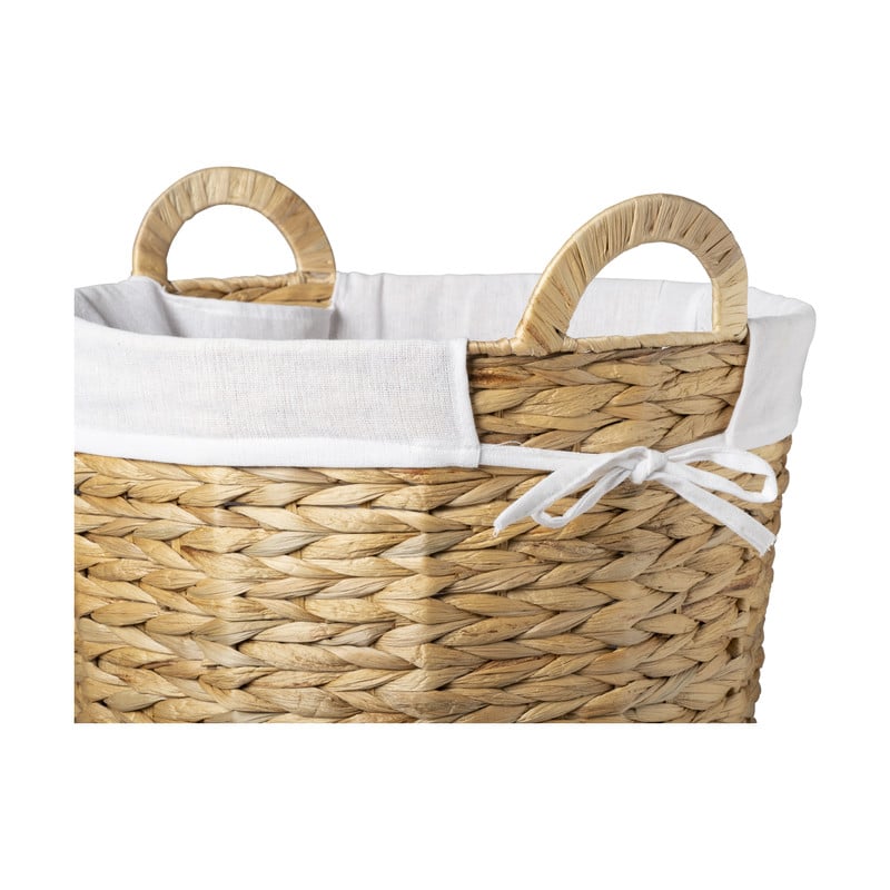 Wasmand Saar 50 liter - bruin/wit - ø42x50 cm