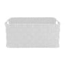 Lademand chroom handvat -  wit - 36x26x16 cm