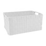 Lademand chroom handvat -  wit - 40x30x18 cm