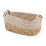 Mand ovaal met witte rand - 29x19x12 cm
