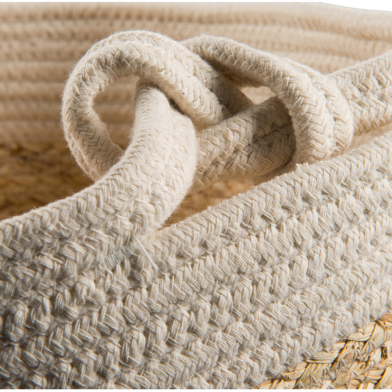 Mand ovaal met witte rand - 33x22x14 cm
