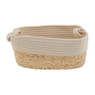 Mand ovaal met witte rand - 33x22x14 cm