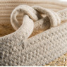 Mand ovaal met witte rand - 33x22x14 cm