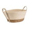 Rieten mand met witte rand - 33x22x14 cm