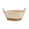 Rieten mand met witte rand - 33x22x14 cm