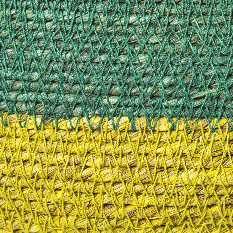 Mand colorblock - groen/geel - ø20x25 cm