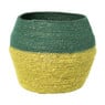 Mand colorblock - groen/geel - ø20x25 cm