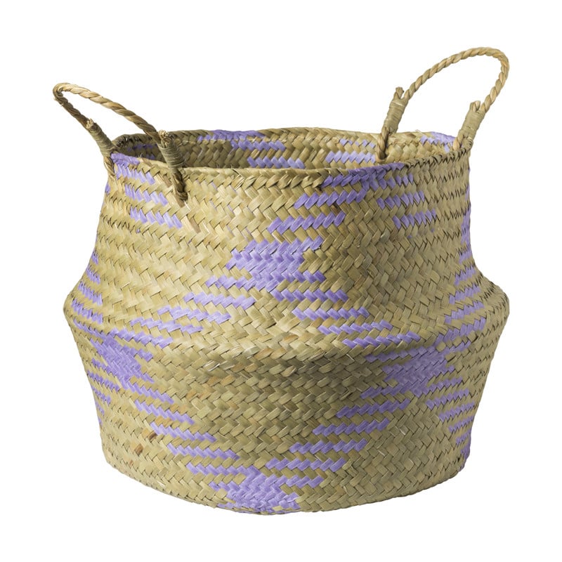 Mand streep - bruin/paars - ø28x34 cm