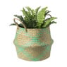 Mand streep - bruin/turquoise - ø23x28 cm