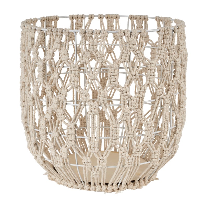 Mand macramé - naturel - ø30x30 cm