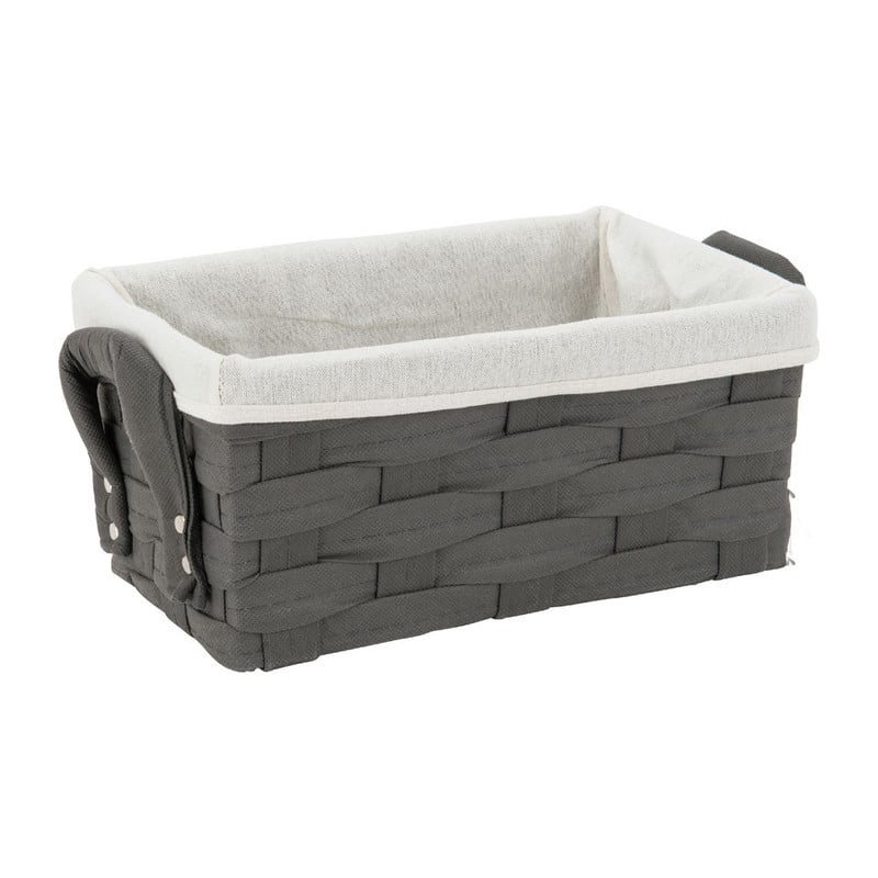 Mand brede vlecht - donkergrijs - 21x32x15 cm