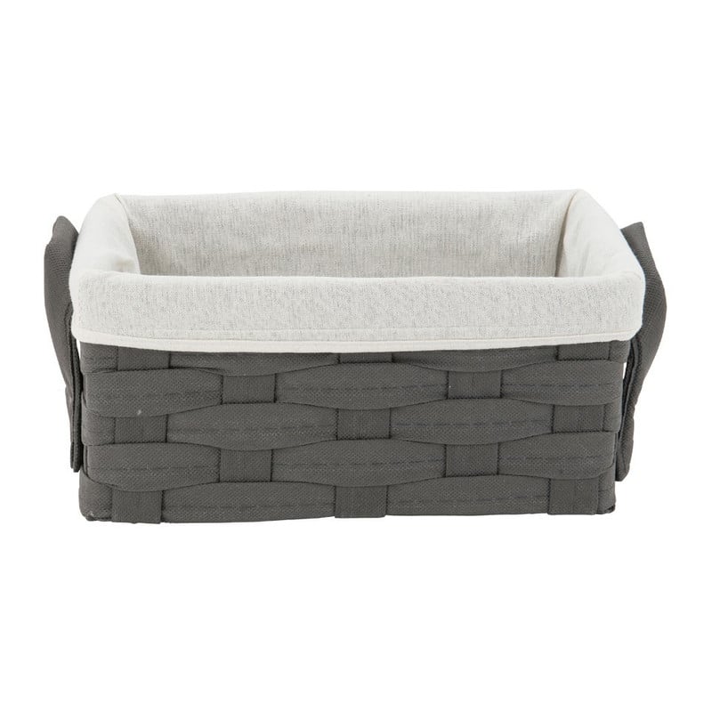 Mand brede vlecht - donkergrijs - 21x32x15 cm