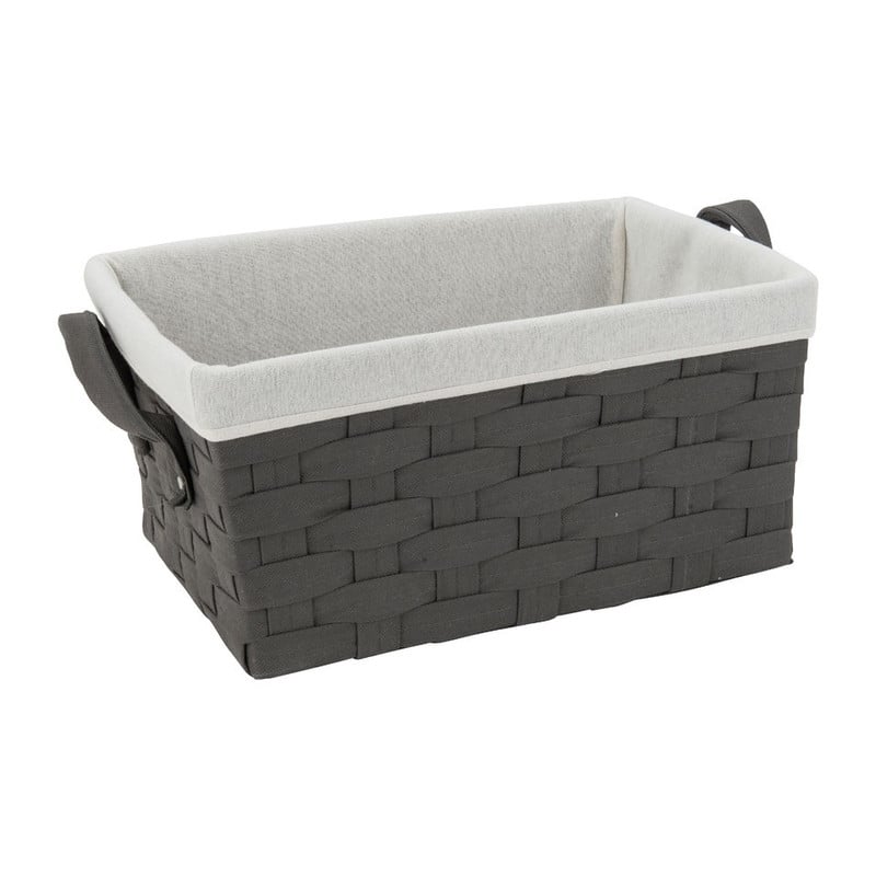 Mand brede vlecht - donkergrijs - 29x43x21 cm