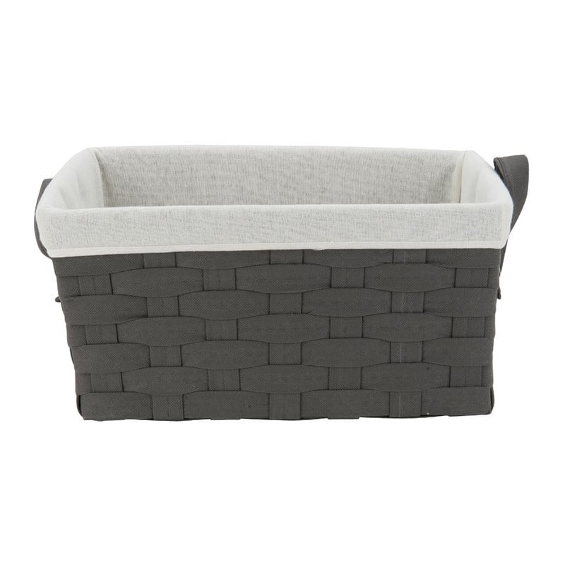Mand brede vlecht - donkergrijs - 29x43x21 cm