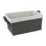 Mand brede vlecht - donkergrijs - 29x43x21 cm