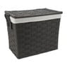 Wasmand brede vlecht - donkergrijs - 33x48x40 cm