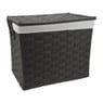 Wasmand brede vlecht - donkergrijs - 40x54x45 cm