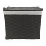 Wasmand brede vlecht - donkergrijs - 40x54x45 cm