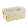 Mand brede vlecht - naturel - 21x32x15 cm