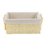 Mand brede vlecht - naturel - 21x32x15 cm