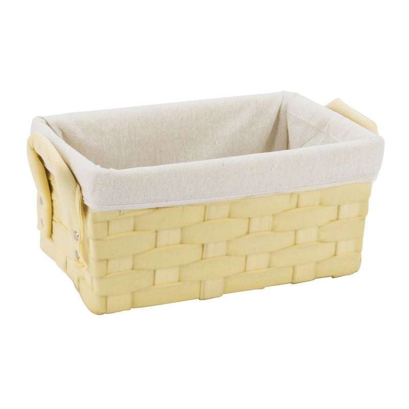 Mand brede vlecht - naturel - 25x38x18 cm