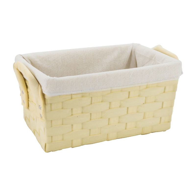 Mand brede vlecht - naturel - 29x43x21 cm