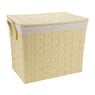 Wasmand brede vlecht - naturel - 33x48x40 cm