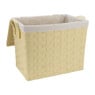 Wasmand brede vlecht - naturel - 33x48x40 cm