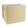 Wasmand brede vlecht - naturel - 40x54x45 cm