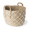 Mand met touwdecoratie - ⌀33x27 cm