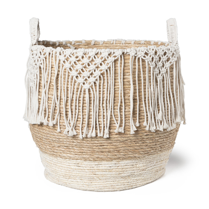 Mand met macramé - ⌀40x40 cm 