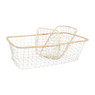 Draadmand met bamboe rand - 31x21 cm