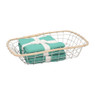 Draadmand met bamboe rand - 38x27 cm