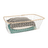 Draadmand met bamboe rand - 63x41 cm 