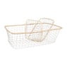 Draadmand met bamboe rand - 63x41 cm 