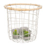 Draadmand met bamboe rand - 21x21 cm