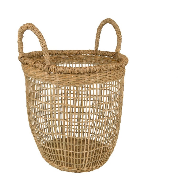 Ronde hoge mand - zeegras - 27 cm doorsnee