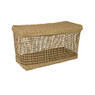 Rieten mand met deksel - zeegras - 40x20x22 cm