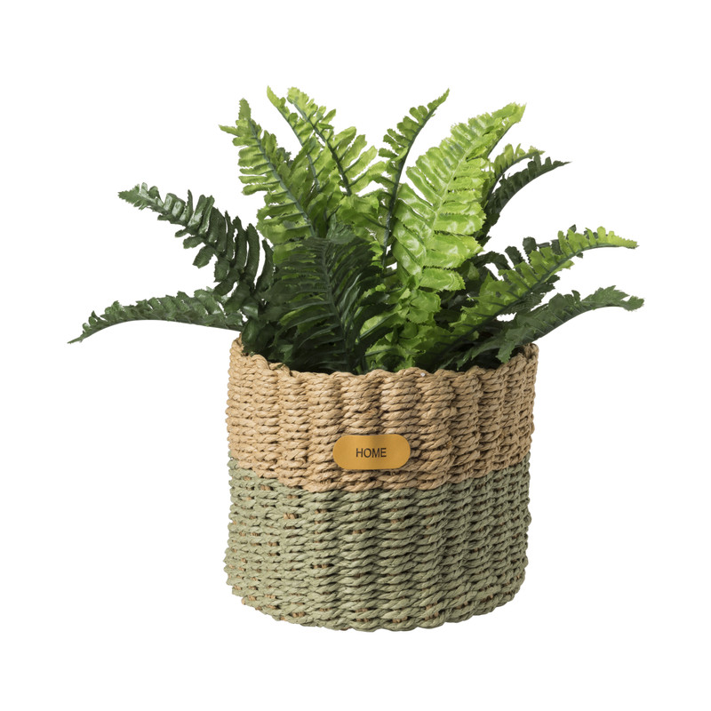 Mand Pleun - ø17x19 cm - bruin/groen