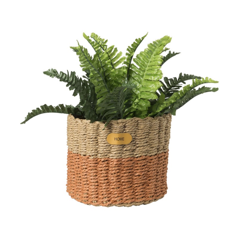 Mand Pleun - ø17x19 cm - bruin/oranje