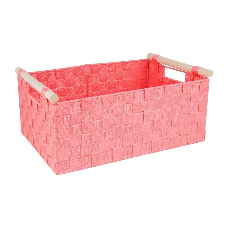 Lademand houten greep - roze - 28x42x18.5 cm