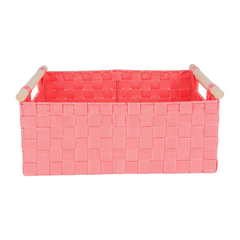 Lademand houten greep - roze - 28x42x18.5 cm