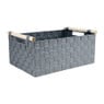 Lademand houten greep - grijs - 28x42x18.5 cm