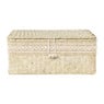 Mand met deksel Stijn - 11x27.5x17.5 cm - wit