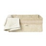 Mand met deksel Stijn - 12x30x21 cm - wit