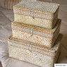 Mand met deksel Stijn - 12x30x21 cm - wit