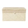 Mand met deksel Stijn - 17.5x35x25 cm - wit
